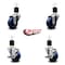 Service Caster 3'' Solid Poly Wheel Swivel 1-7/8'' Expanding Stem Caster Set 2 Brakes, 4PK SCC-EX20S314-SPUS-2-TLB-2-178 - alternate 5